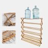 Bamboo Flower Stand 4-Layer Stock Rack Foldable Balcony Plant Frame Office Living Room Garden Decoration Natural