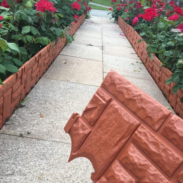 Stitchable imitation stone garden fence