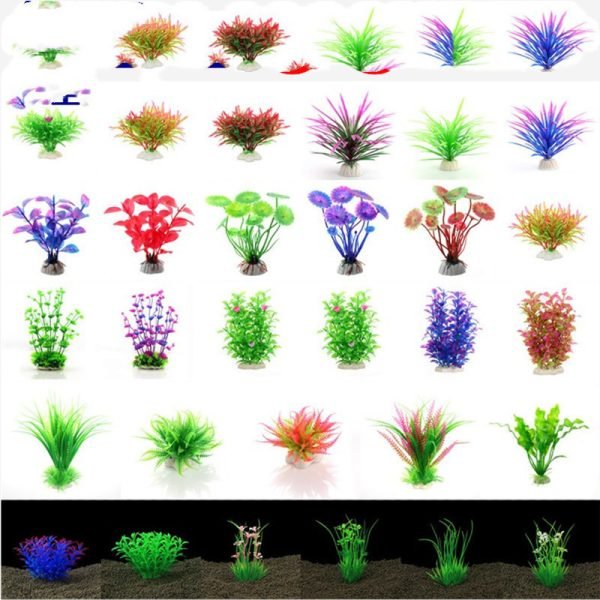 Fish Tank Landscape Simulation Water Plants Aquarium Decoration Rockery Fake Water Plants Small Fish Tank Set Decoration Prospect Plants