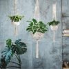 Flowerpot Flower Stand Indoor Outdoor Hanging Plant Rack Holder Decorative Flowerpot Cotton Rope